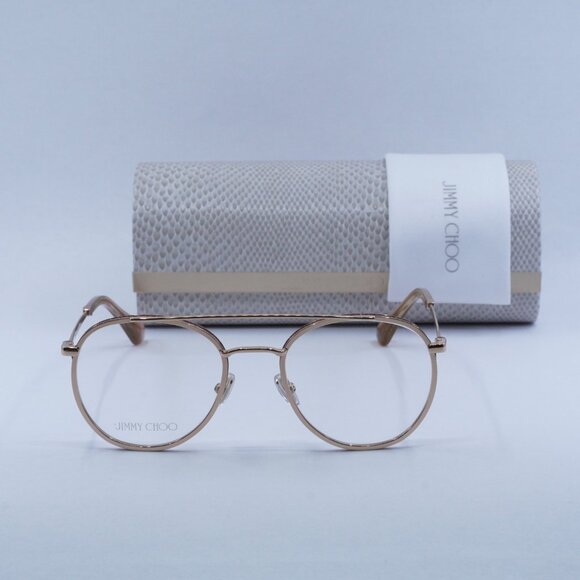 Jimmy Choo JC230 0EYR 00 Round Eyeglasses - Gold Pink - Picture 2 of 8